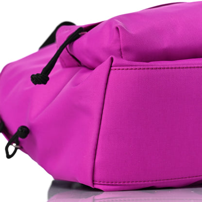 Balenciaga Sport Nylon Logo Embroidered S Wheel Backpack Fuchsia Black 7 of 8