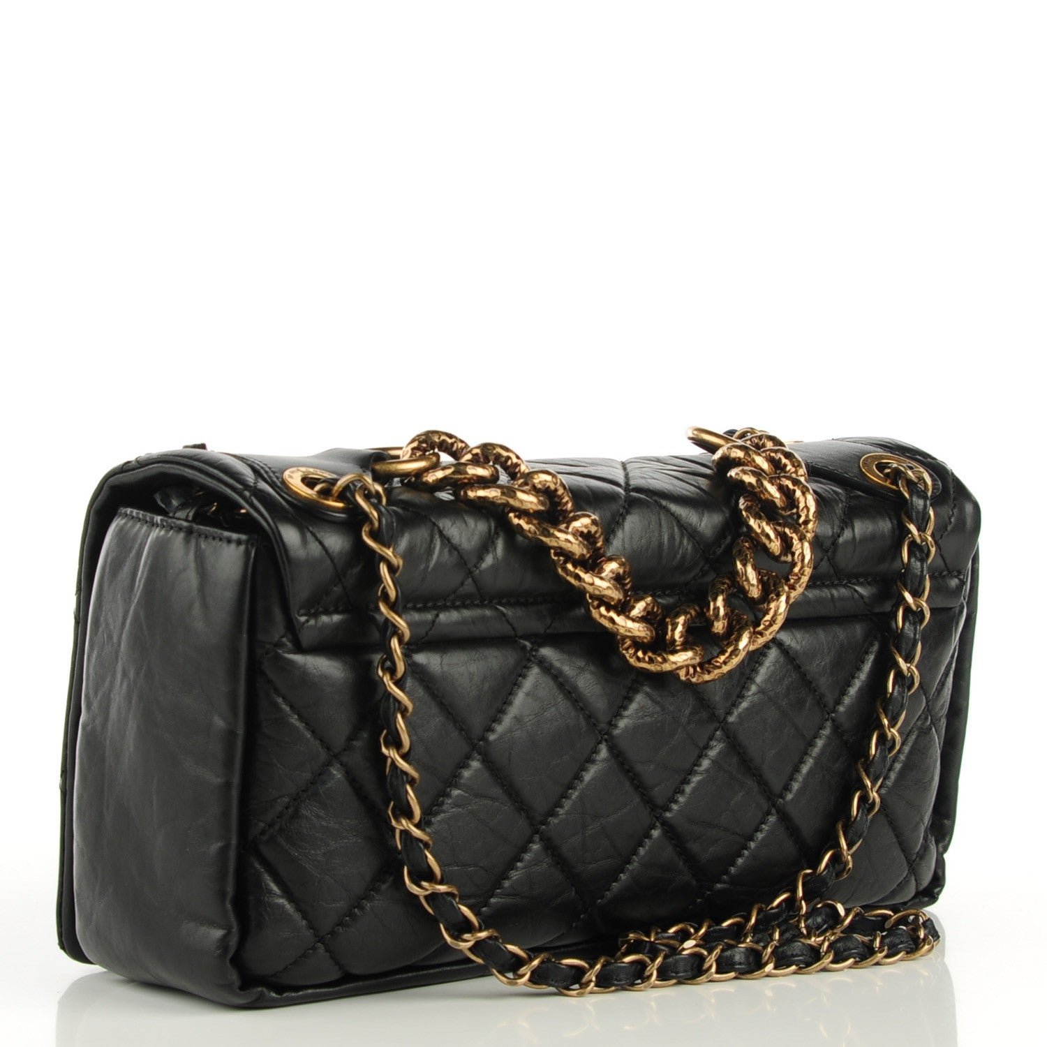 Chanel Aged Calfskin Quilted Small Pondichery Flap Black 3 of 8