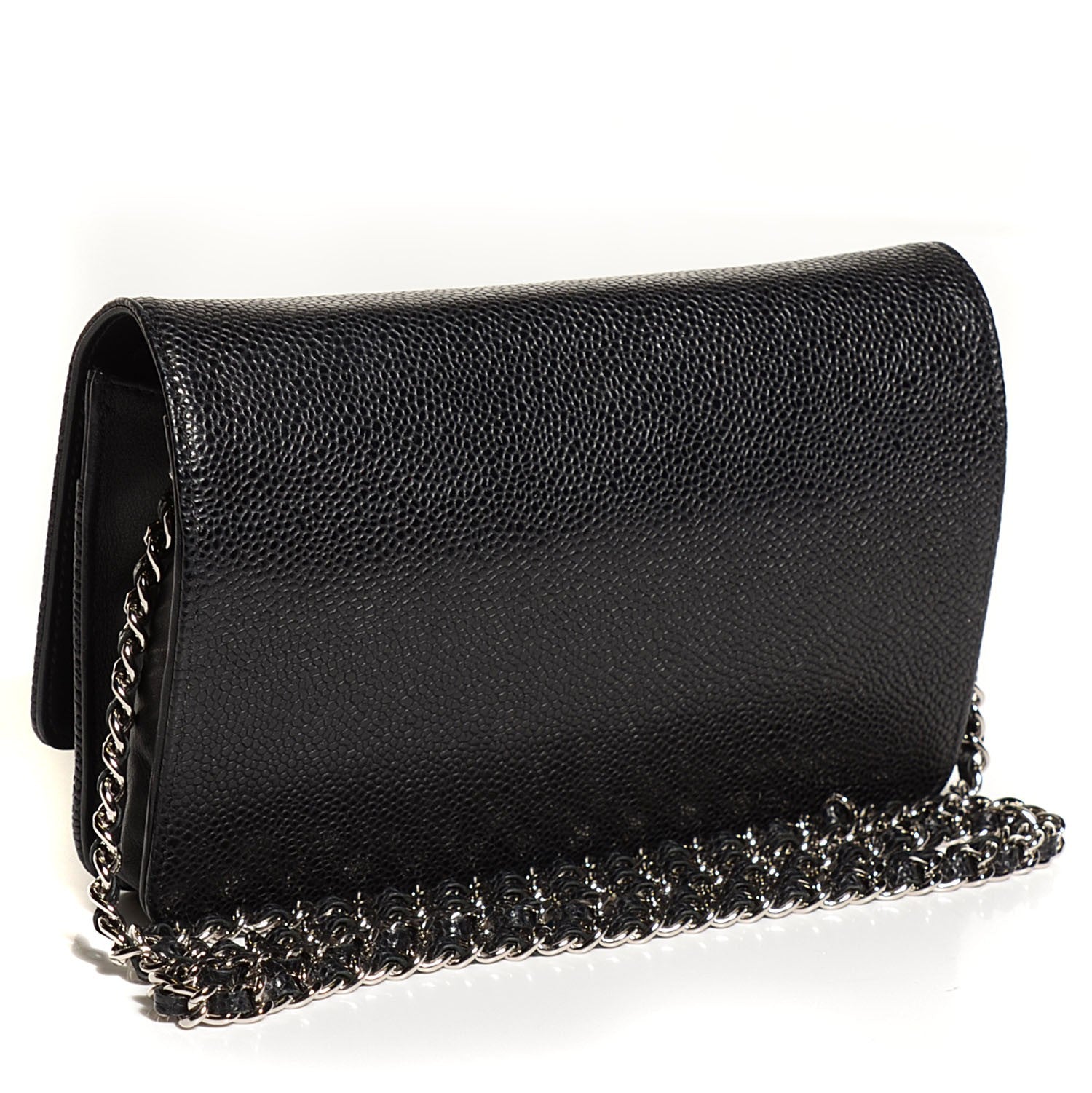 Chanel Caviar Timeless CC Wallet on Chain WOC Black 3 of 8