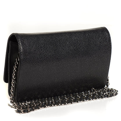 Chanel Caviar Timeless CC Wallet on Chain WOC Black 3 of 8
