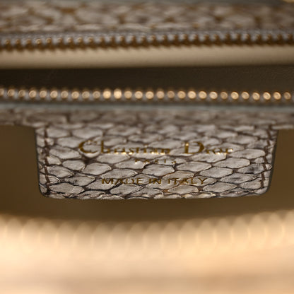 Christian Dior Metallic Snakeskin Medium Lady Dior Beige Gold 6 of 11