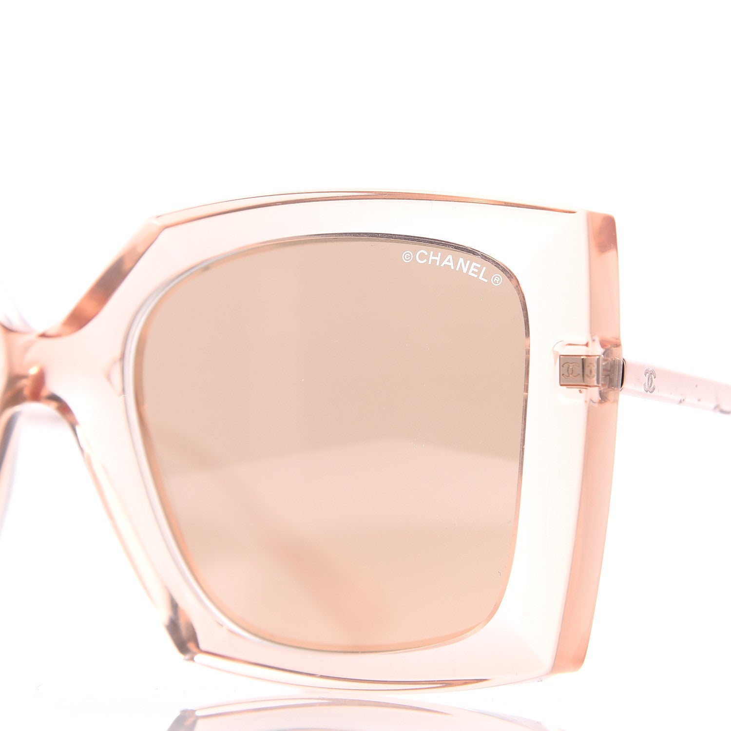 Chanel 18K Pink Gold Mirror Square Sunglasses 6051 Pink 7 of 7