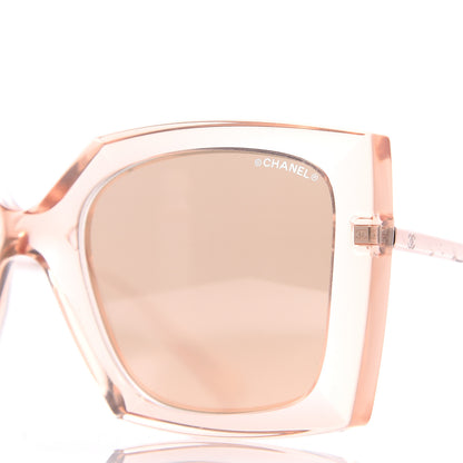 Chanel 18K Pink Gold Mirror Square Sunglasses 6051 Pink 7 of 7