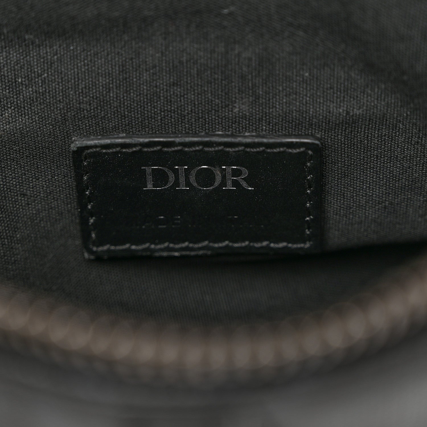 Christian Dior Smooth Calfskin Canvas CD Diamond Mens Saddle Bag Black 6 of 11