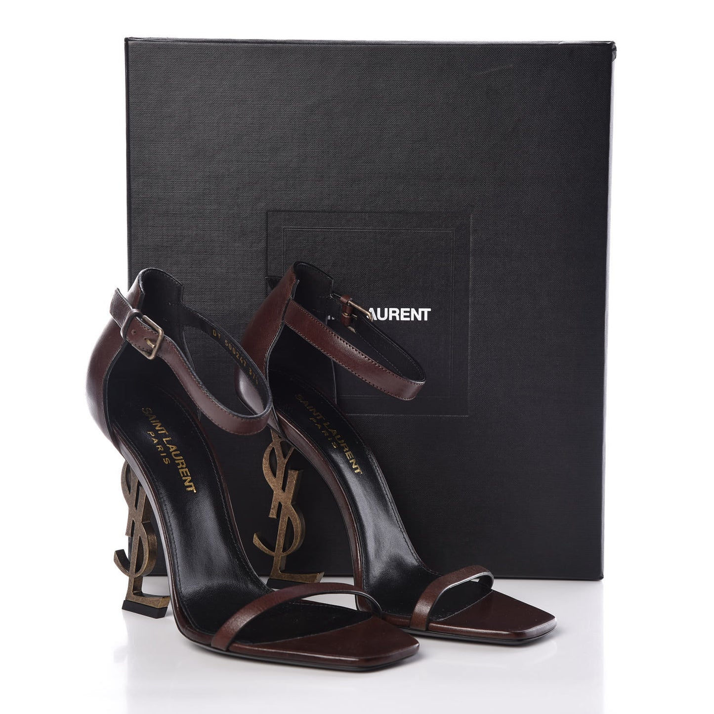 Calfskin Opyum Sandals 37.5 Brown