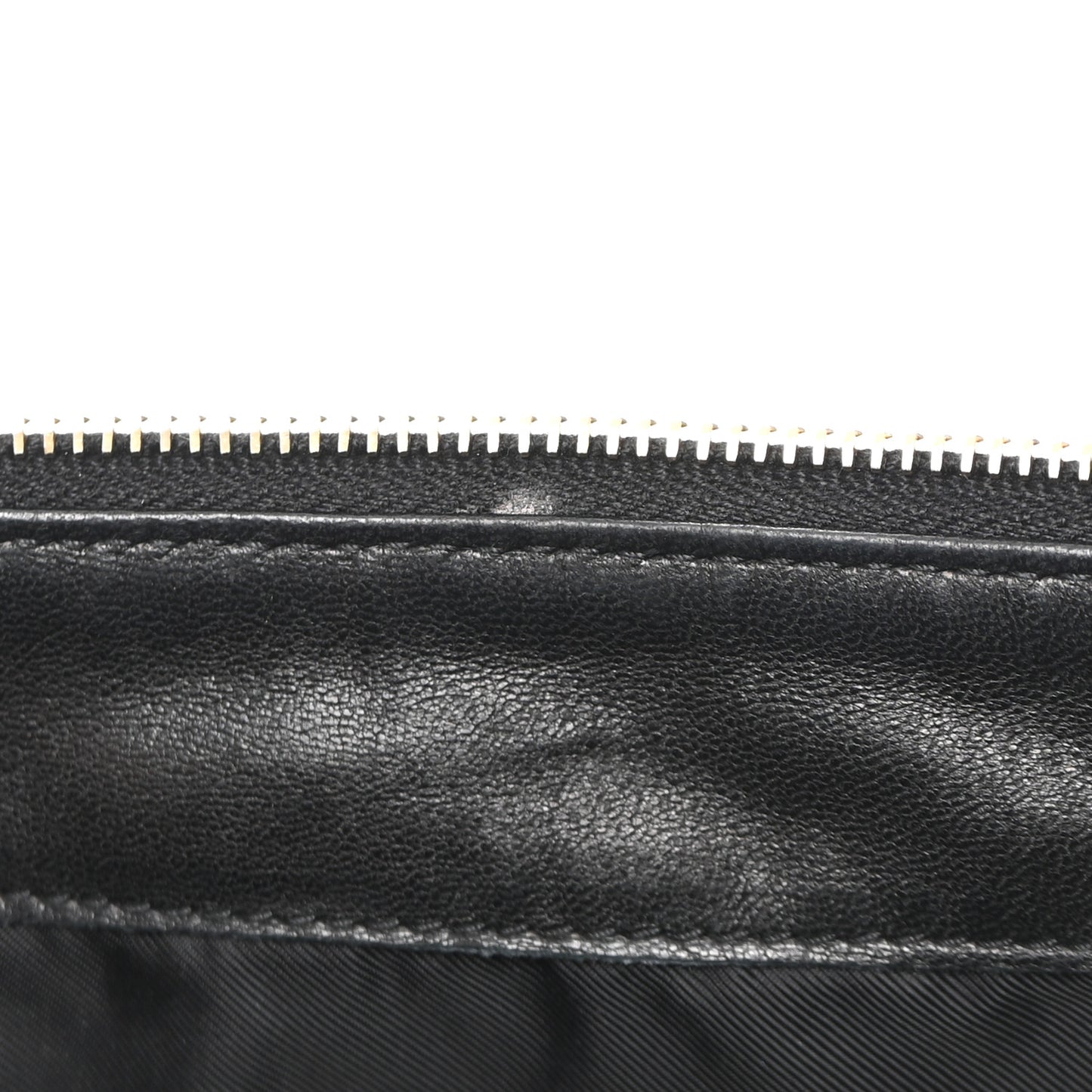 Lambskin Quilted Gaby Cosmetic Pouch Black