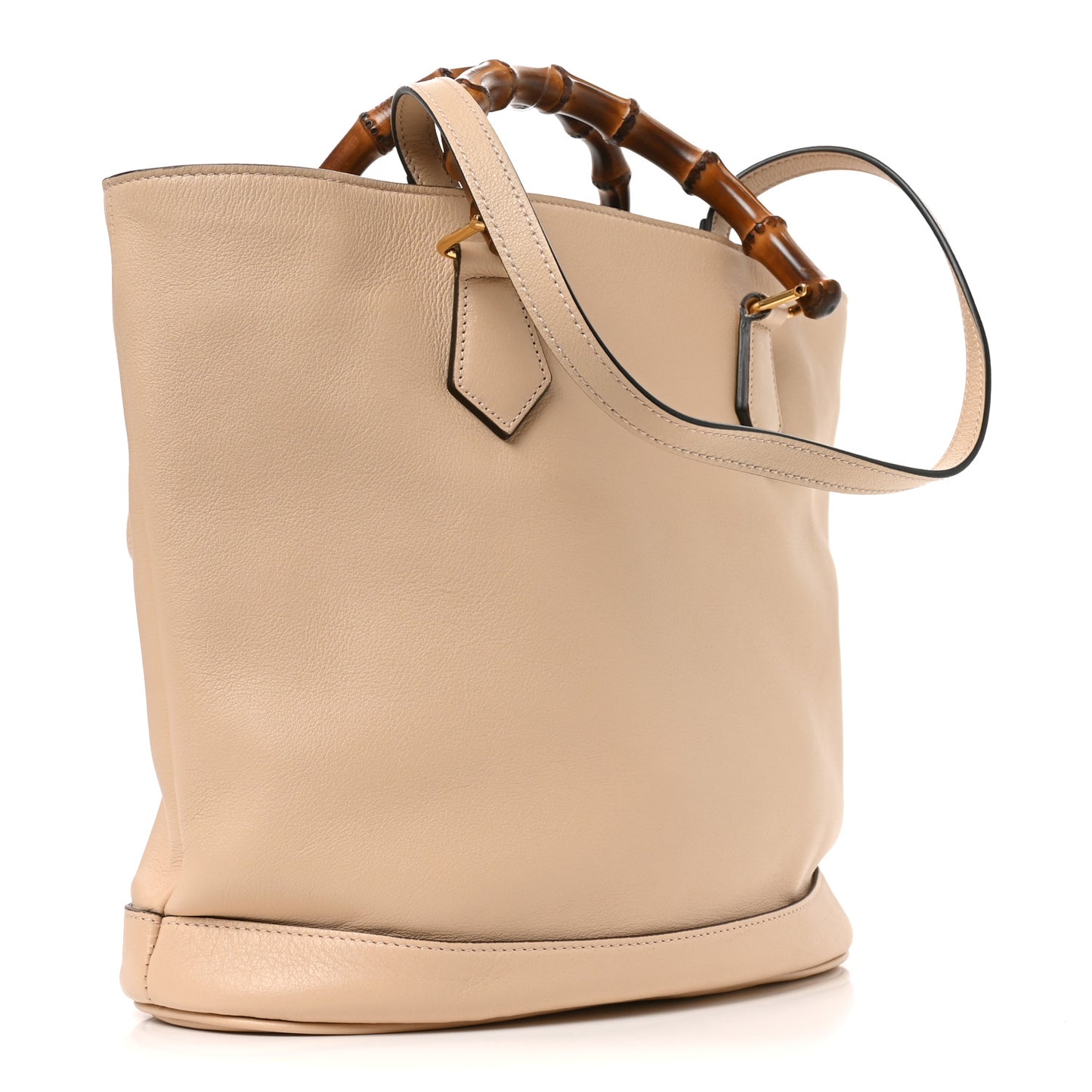 Calfskin Medium Diana Round Tote Bag Oatmeal