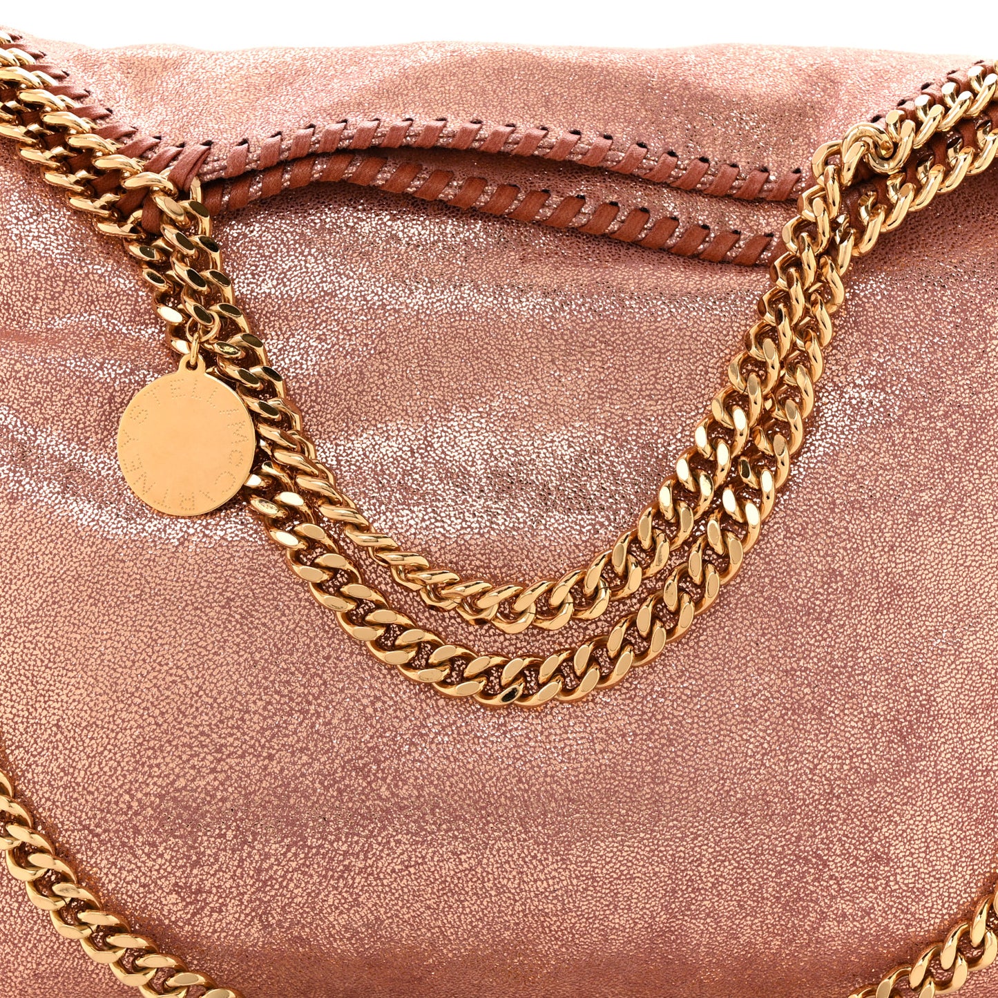 Metallic Shaggy Deer Small Falabella Tote Copper