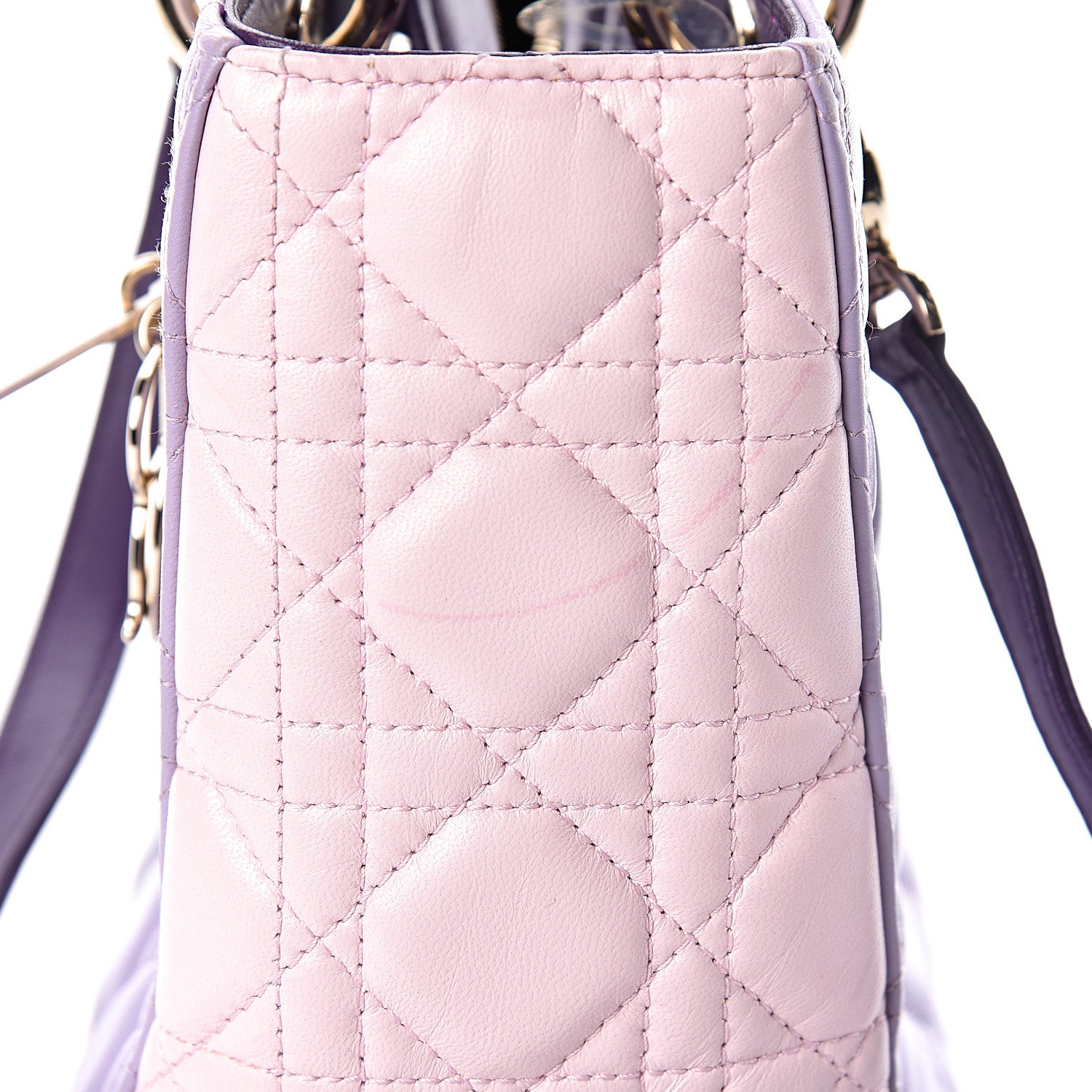 Christian Dior Lambskin Cannage Medium Tri-Color Lady Dior 12 of 17