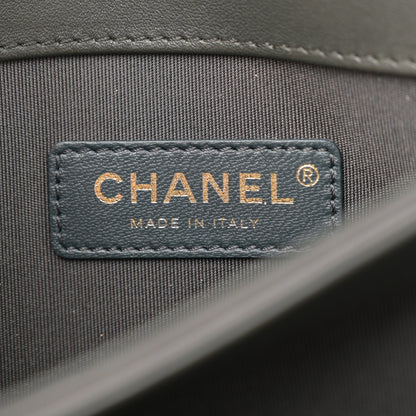 Chanel Lambskin CC Antico Flap Dark Khaki 6 of 11