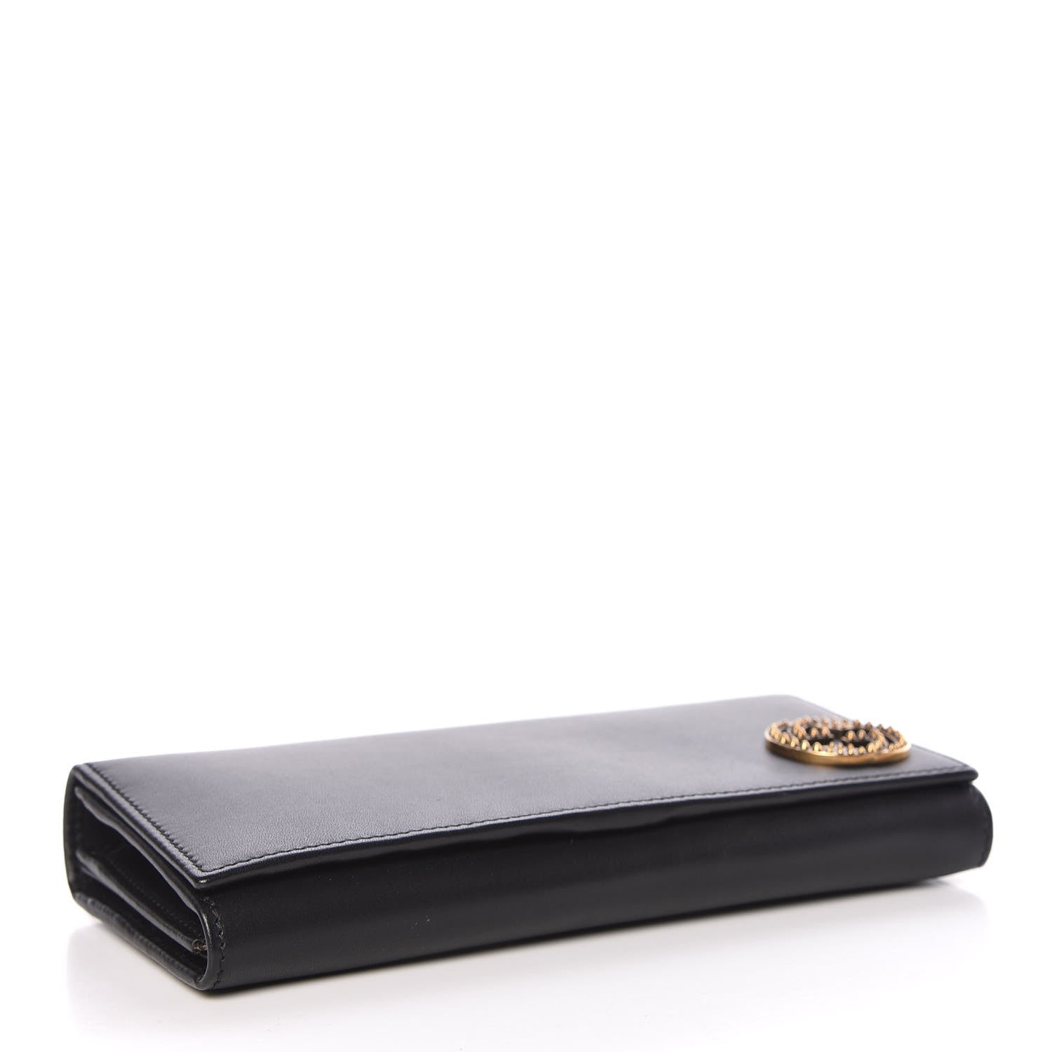 Gucci Calfskin Interlocking G Chain Wallet Black 4 of 12