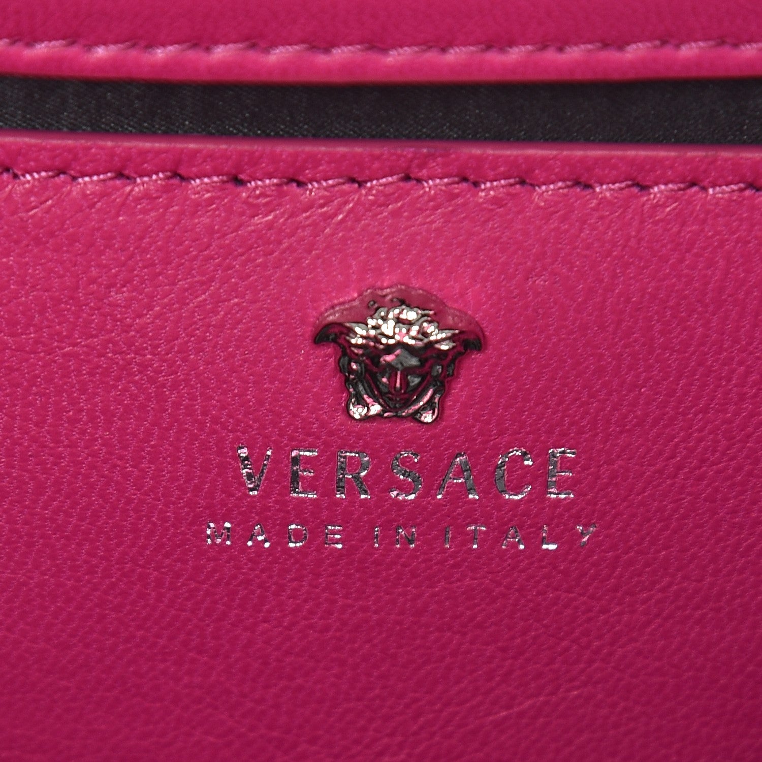 Versace Croc Stamped Patent Palazzo Sultan Shoulder Bag Praire Pink 6 of 6