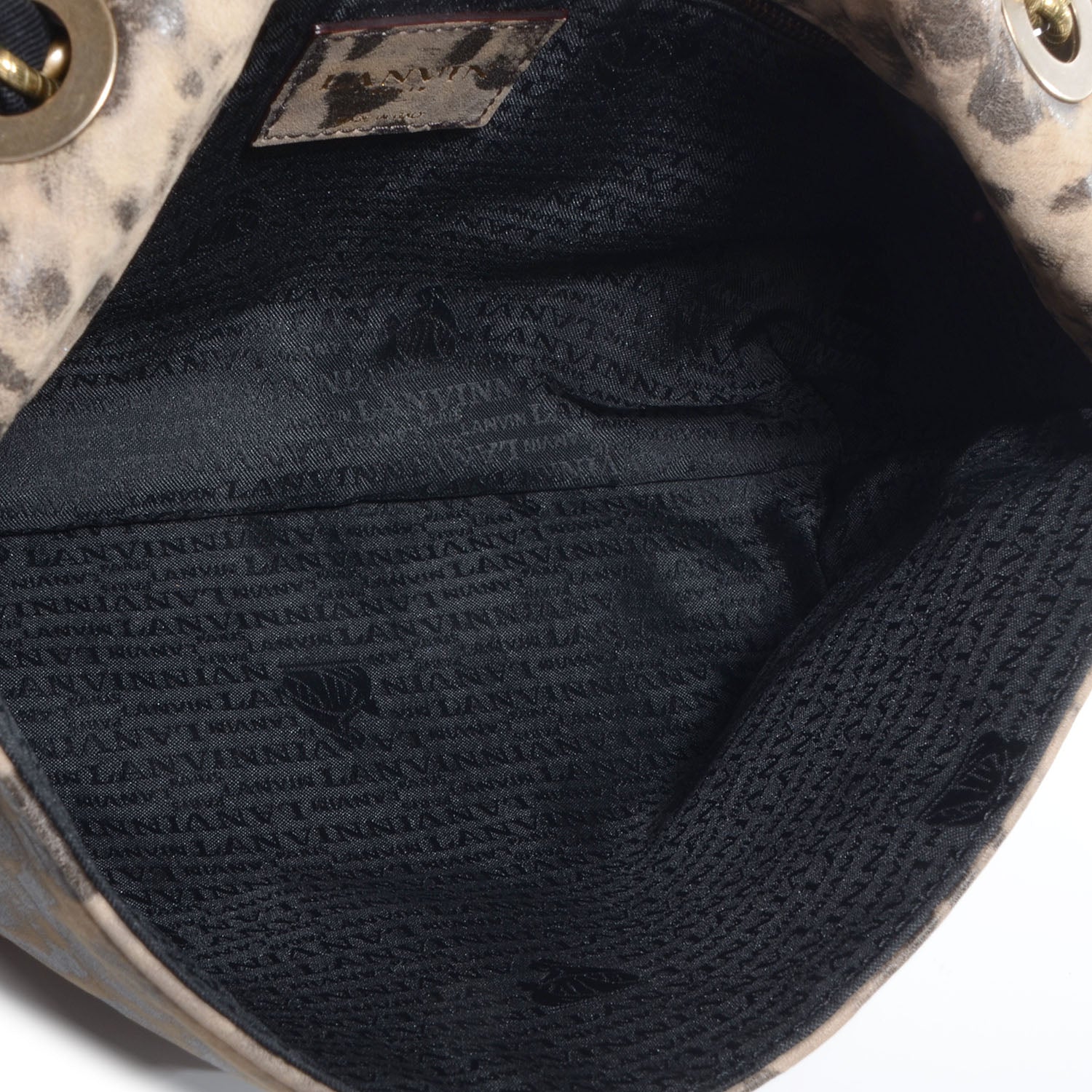 Lanvin Nubuck Happy Medium Leopard Print Shoulder Bag 5 of 9