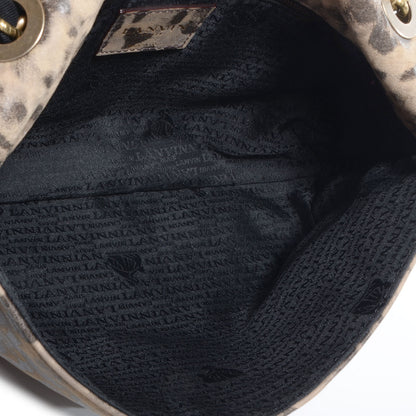 Lanvin Nubuck Happy Medium Leopard Print Shoulder Bag 5 of 9