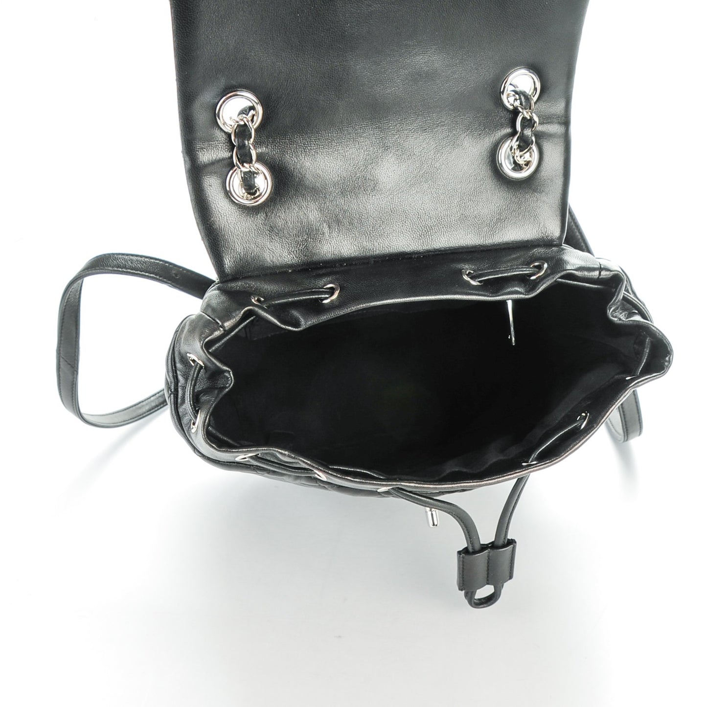 Lambskin Quilted Small Urban Spirit Backpack Black