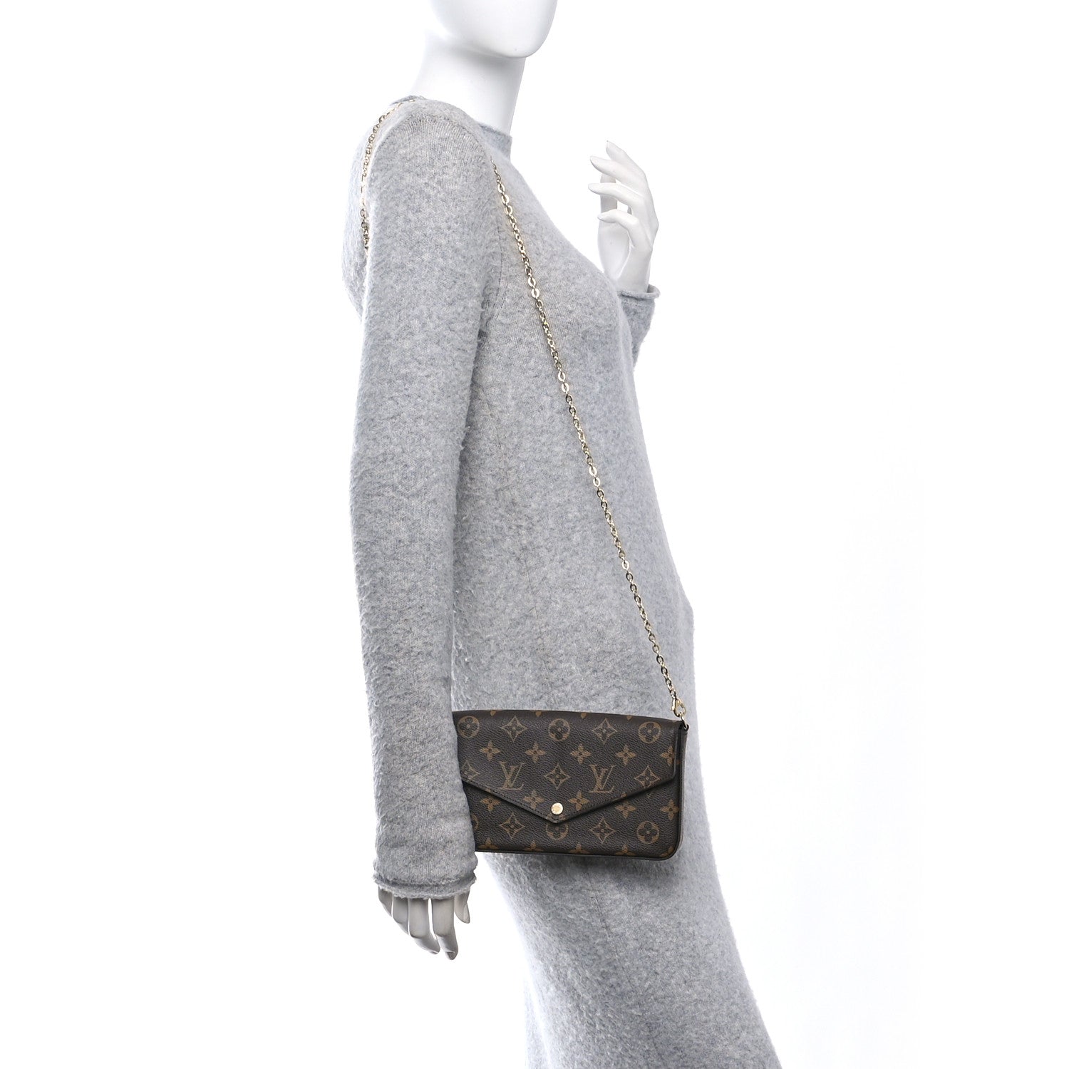 Louis Vuitton Monogram My LV World Tour Pochette Felicie Chain Wallet Black 2 of 11