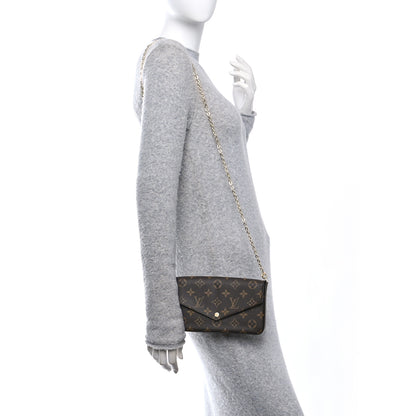 Louis Vuitton Monogram My LV World Tour Pochette Felicie Chain Wallet Black 2 of 11