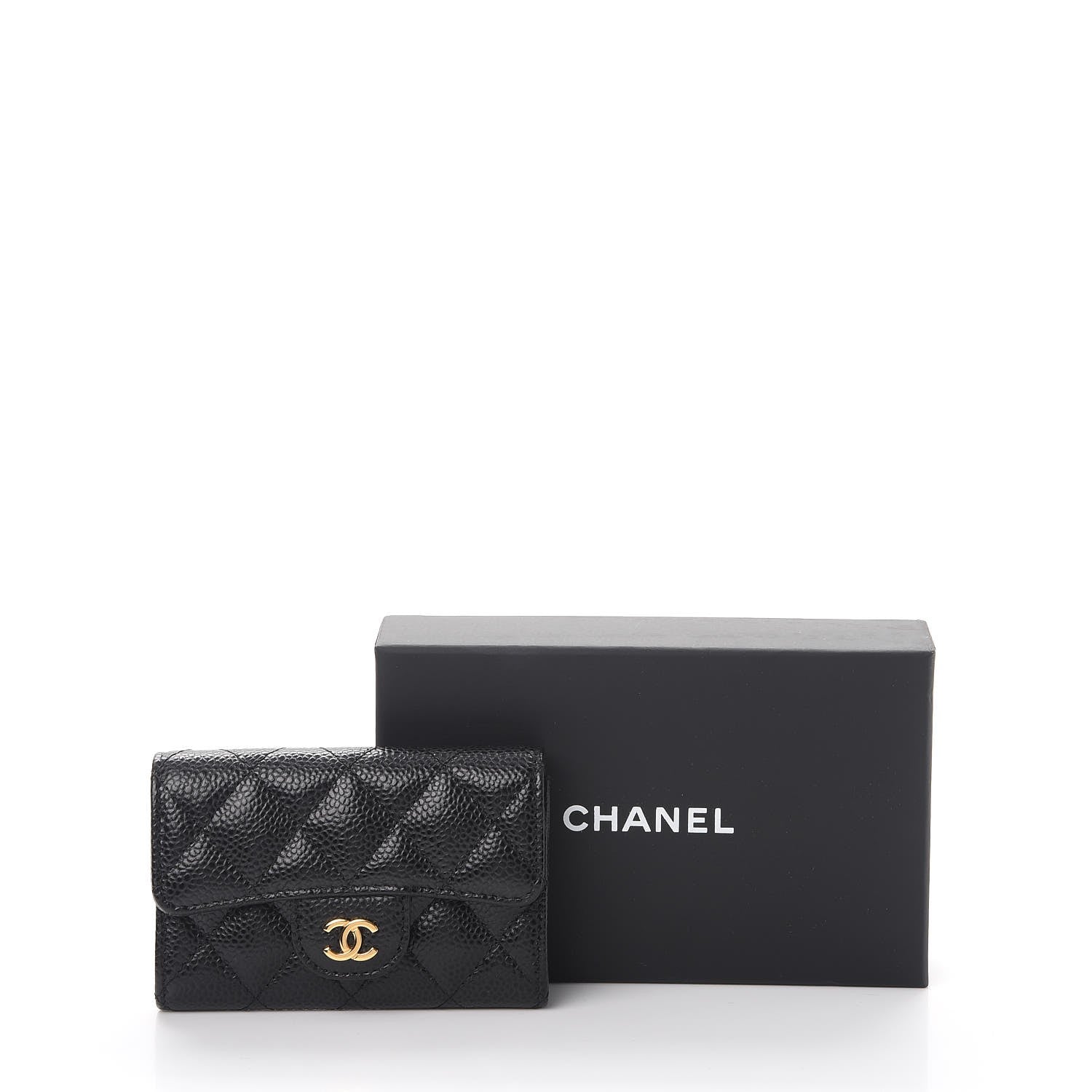 Chanel Caviar Quilted Flap Card Holder Black 9 of 9