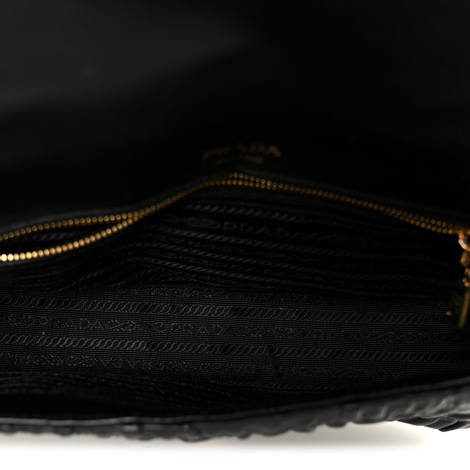 Prada Nappa Gaufre Medium Chain Flap Shoulder Bag Black 5 of 11