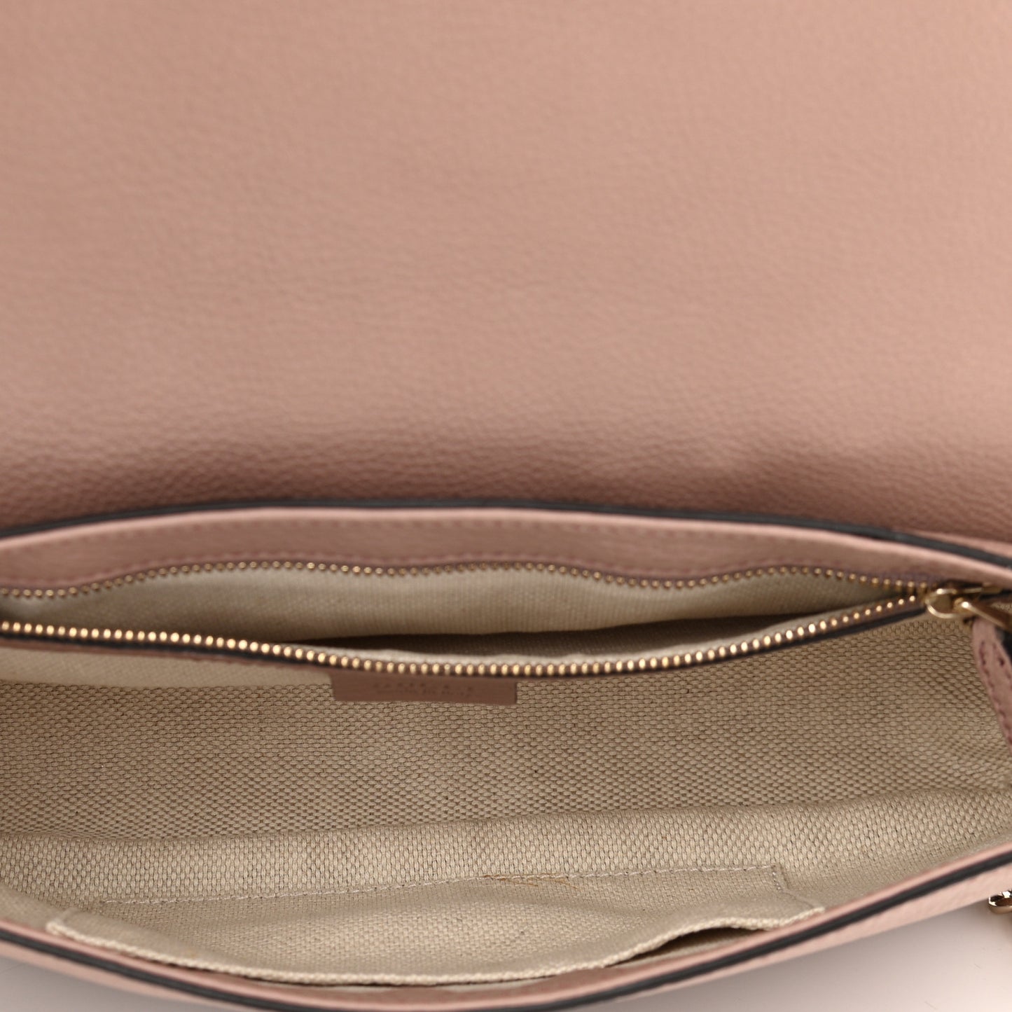 Pebbled Calfskin Medium Soho Flap Crossbody Pale Pink