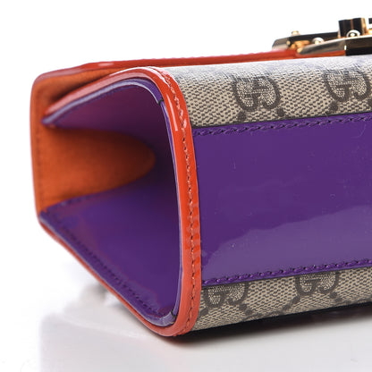 Gucci GG Supreme Monogram Patent Small Padlock Shoulder Bag Multicolor 9 of 12