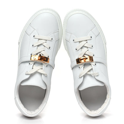 Hermes Calfskin Day Sneakers 38 White 2 of 11