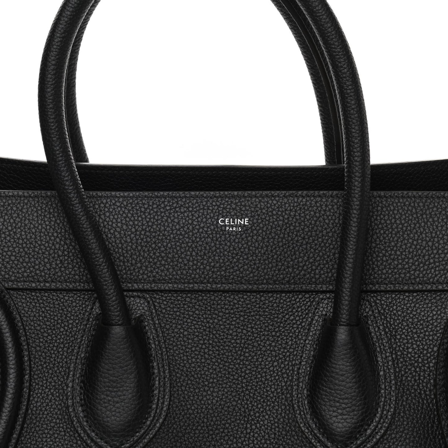 Drummed Calfskin Mini Luggage Black