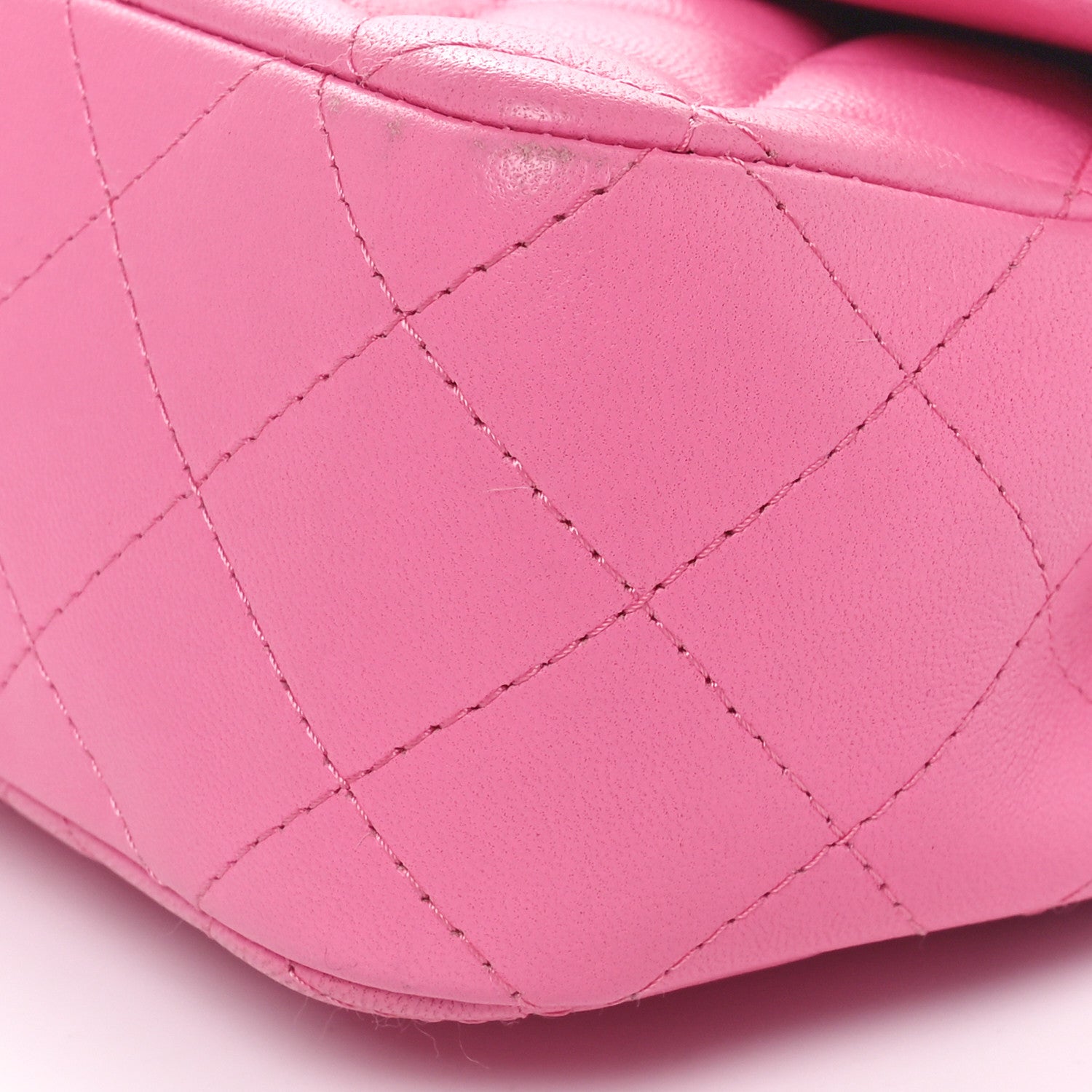 Chanel Lambskin Quilted Mini Rectangular Flap Pink 10 of 10
