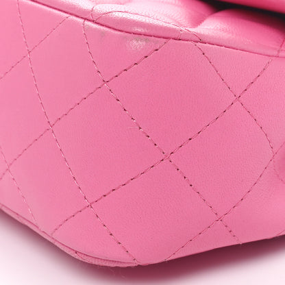 Chanel Lambskin Quilted Mini Rectangular Flap Pink 10 of 10