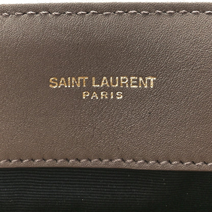Saint Laurent Suede Y Quilted Monogram Medium Loulou Chain Satchel Taupe 6 of 12