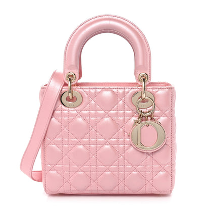 Christian Dior Lambskin Cannage Small My Lady Dior Pink 1 of 9