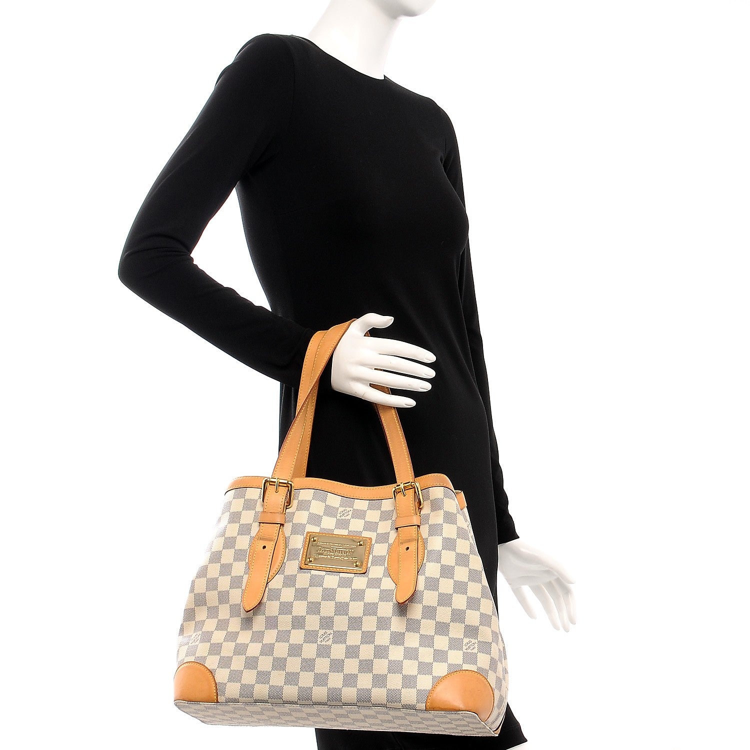 Louis Vuitton Damier Azur Hampstead MM 2 of 29