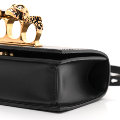 Alexander McQueen Calfskin Mini Jeweled Knuckle Satchel Black 9 of 10