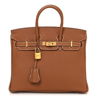 Hermes Togo Birkin 25 Gold 1 of 13