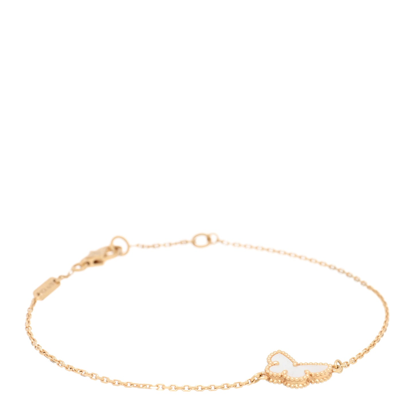 18K Yellow Gold Mother of Pearl Sweet Alhambra Butterfly Bracelet