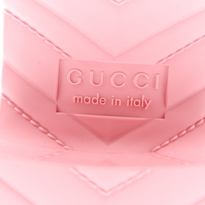 Gucci Rubber Gucci Logo Womens Platform 20/60mm Slide Sandals 37 Wild Rose 6 of 9