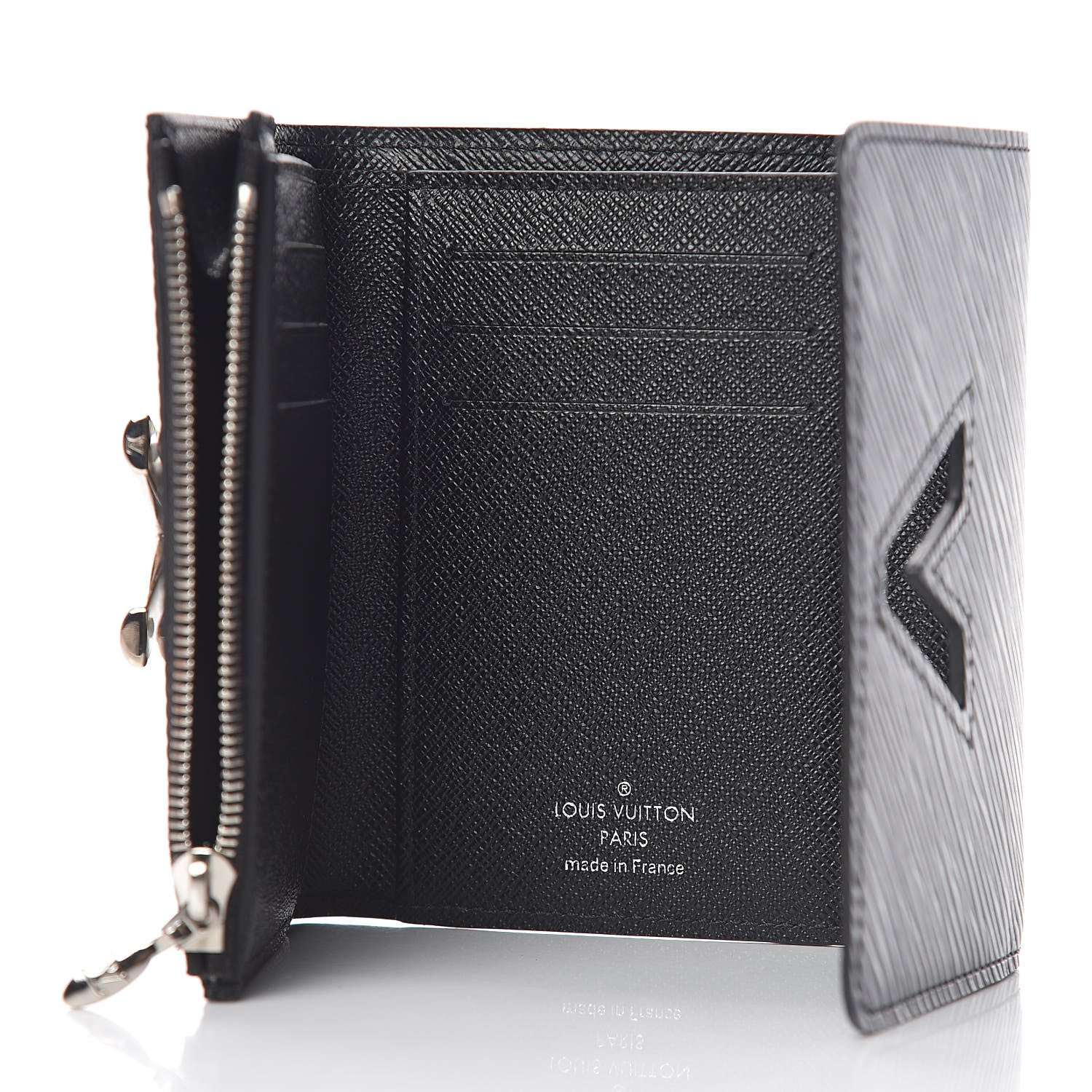 Louis Vuitton Epi Twist Compact Wallet Black 6 of 9