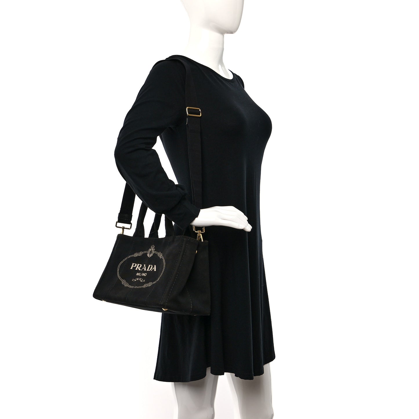 Canapa Small Logo Tote Black