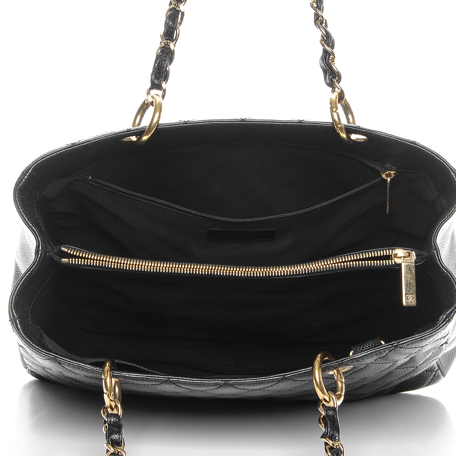 Chanel Caviar Quilted Grand Shopping Tote GST Black 5 of 12