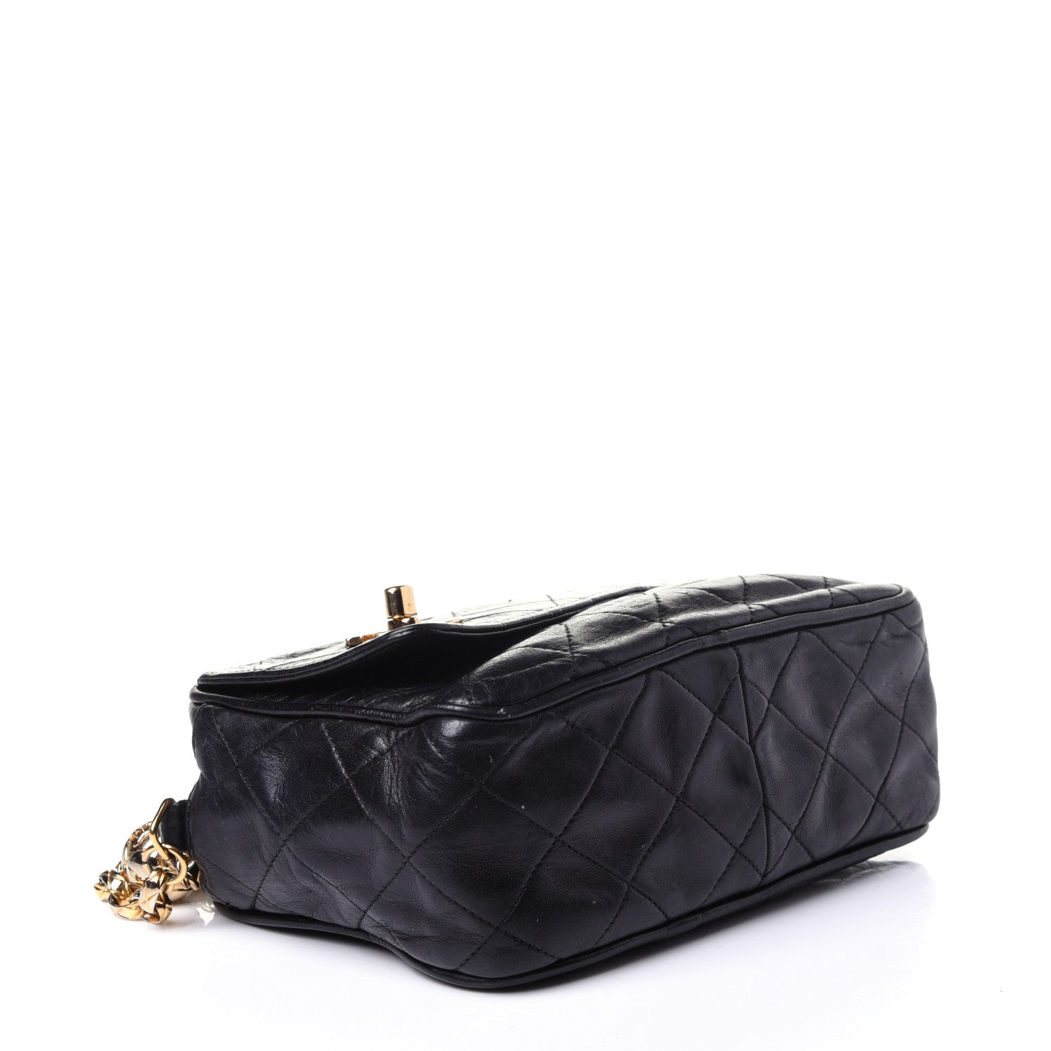 Chanel Lambskin Quilted Flap Camera Case Black 4 of 11