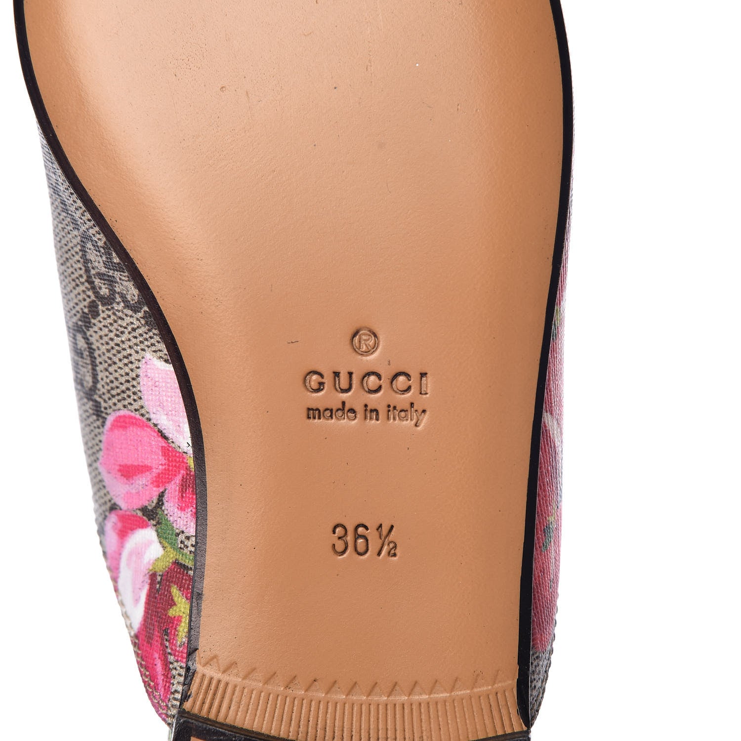 Gucci GG Supreme Monogram Blooms Womens Princetown Slippers 36.5 Beige Multicolor Dry Rose 9 of 12