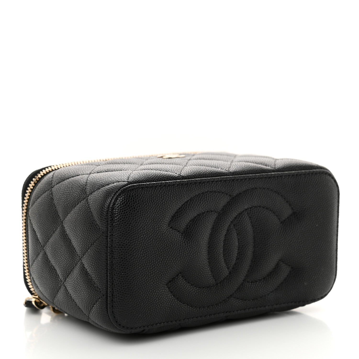 Chanel Caviar Quilted Small Vanity Case With Chain Black 4 of 12