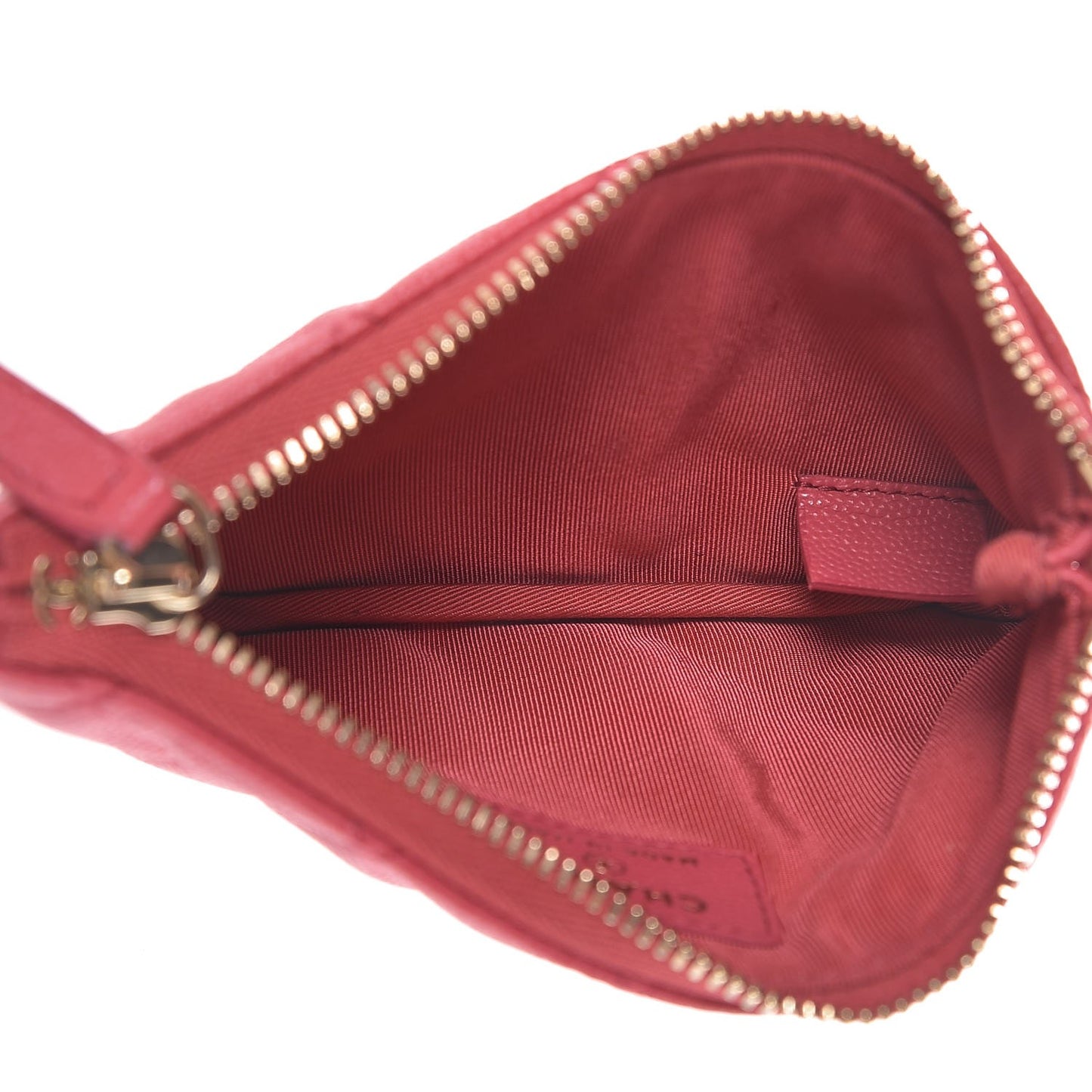 Caviar Quilted Small Cosmetic Case Pink