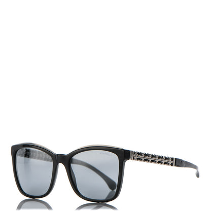 Chanel Calfskin Square Chain Sunglasses 5360-Q-A Black 1 of 8