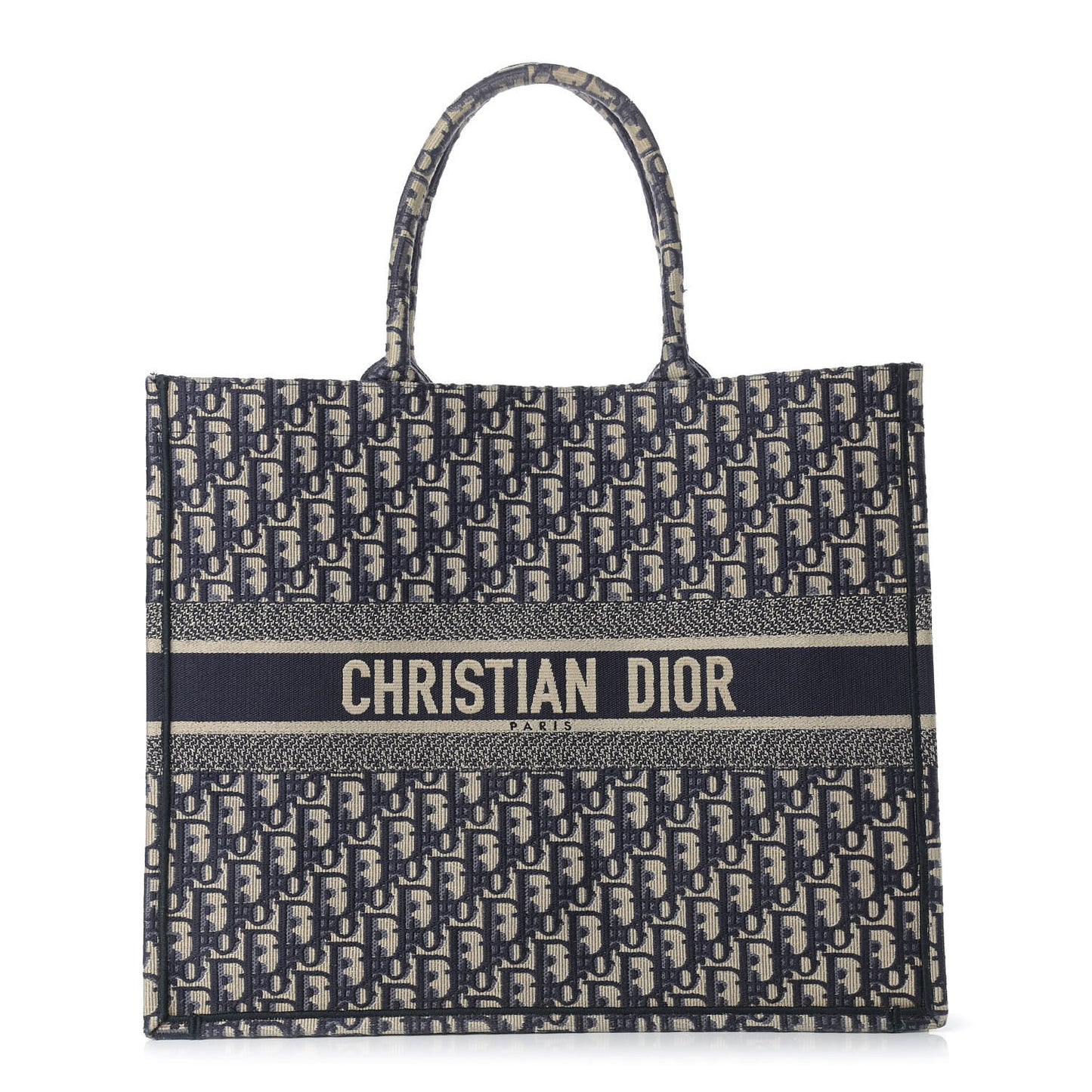 Oblique Book Tote Blue Multicolor