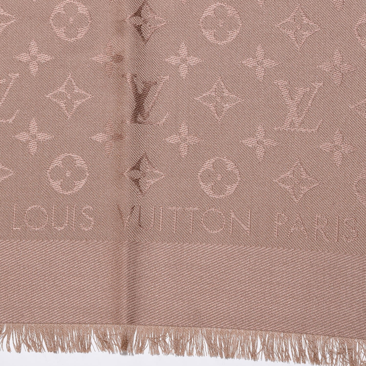 Louis Vuitton Silk Wool Monogram Shawl Dune 3 of 4