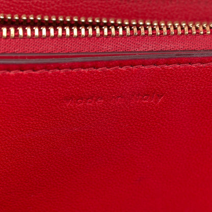 Celine Smooth Calfskin Medium Classic Box Flap Bag Red 7 of 13