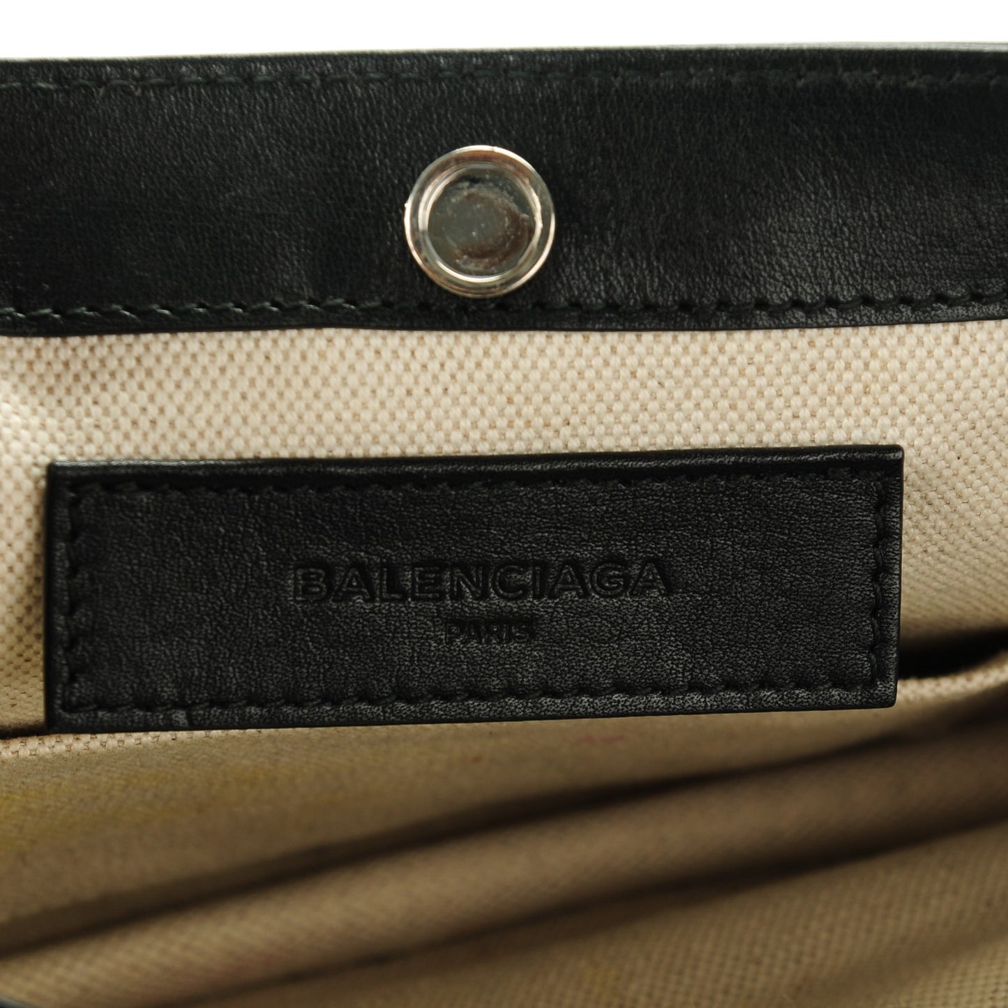 Cotton Canvas Pochette Crossbody Bag Black