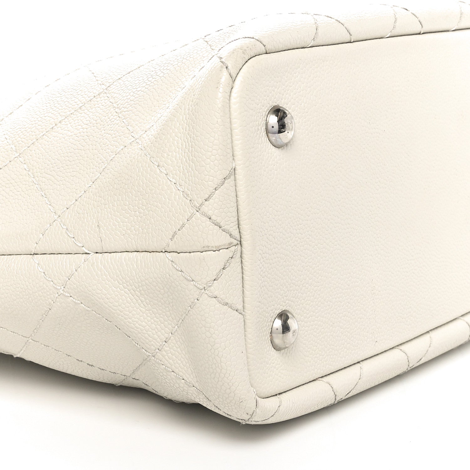 Chanel Grained Calfskin Shopping Fever Tote White 9 of 10