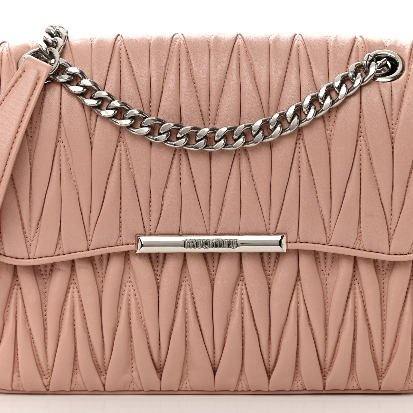 Nappa Matelasse Chain Flap Shoulder Bag Orchidea